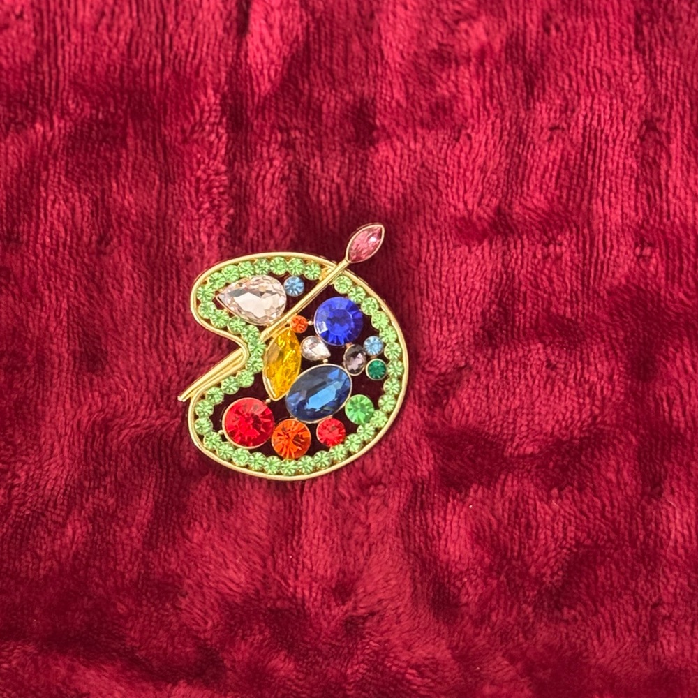 Colorful Artist Palette Brooch